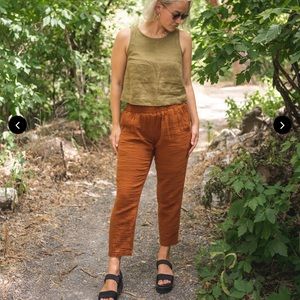 Emme Mama No Pressure Linen Maternity Pants